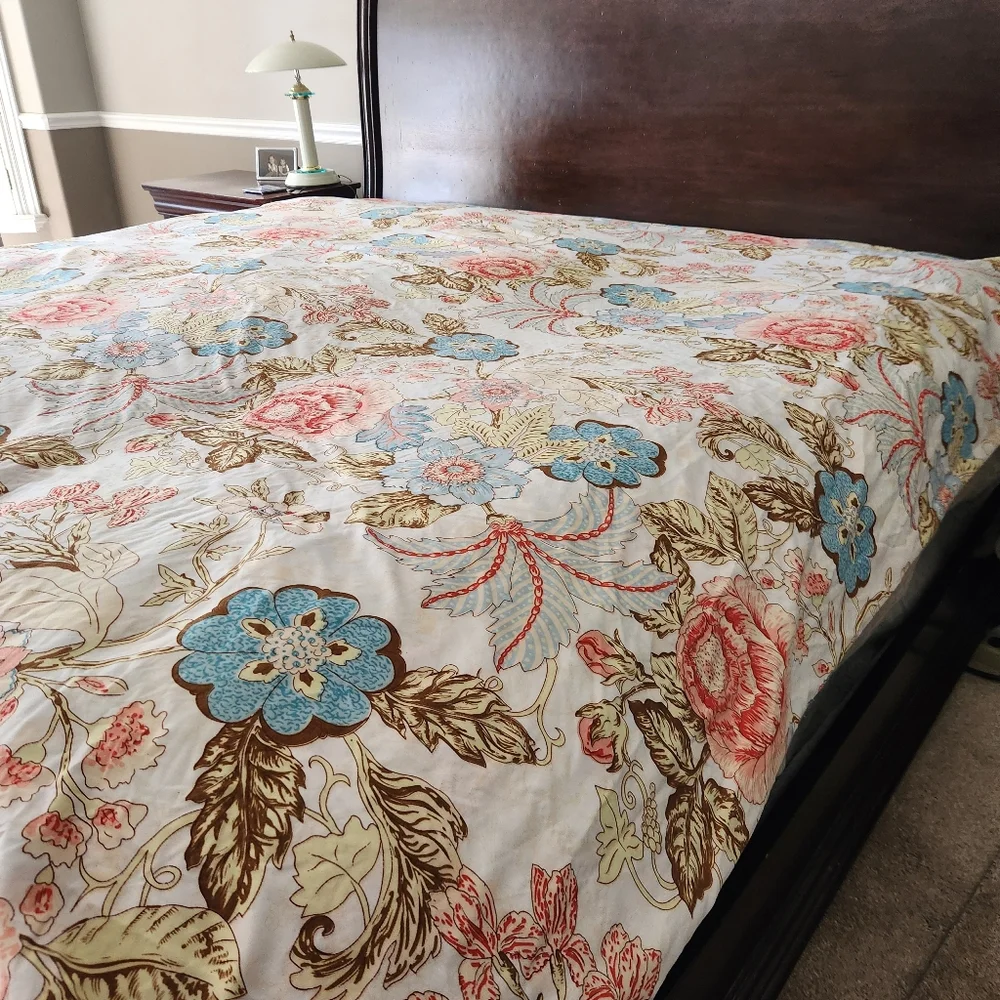 VAULIA Duvet Cover King Size Floral Home Bedding Colorful Reversible 102 x 89